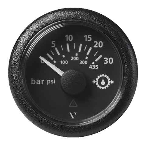 Veratron 52MM (2-1/16") ViewLine Transmission Oil Pressure 30 Bar/435 PSI - Black Dial  Round Bezel [A2C59514141] - American Offshore