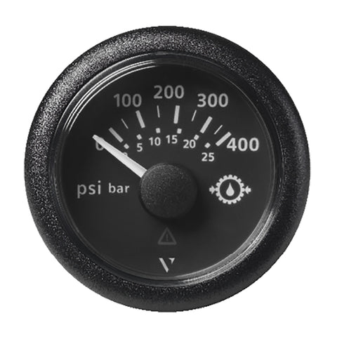Veratron 2-1/16" (52mm) ViewLine Transmission Oil Pressure 400 PSI/25 Bar - Black Dial  Round Bezel [A2C59514145] - American Offshore
