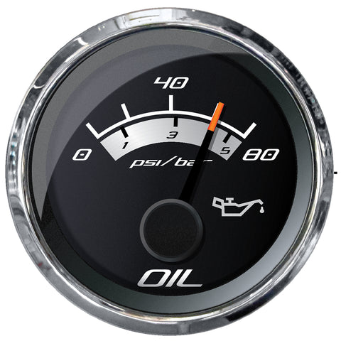 Faria Platinum 2" Oil Pressure Gauge - 80 PSI [22024] - American Offshore