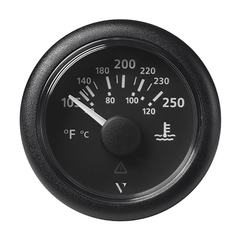 Veratron 52MM (2-1/16") ViewLine Water Temperature Gauge - 100-250F - Black Dial  Bezel [A2C59514176] - American Offshore