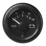 Veratron 52 MM (2-1/16") ViewLine Voltmeter - 8 to16V - Black Dial  Bezel [A2C59512545] - American Offshore
