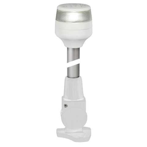 Hella Marine 2nm All Round White Fold Down Pole Navigation Lamp - 8" - White Base [980960291] - American Offshore