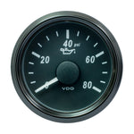 VDO SingleViu 52mm (2-1/16") Oil Pressure Gauge - 80 PSI - 240-33 Ohm [A2C3833230030] - American Offshore