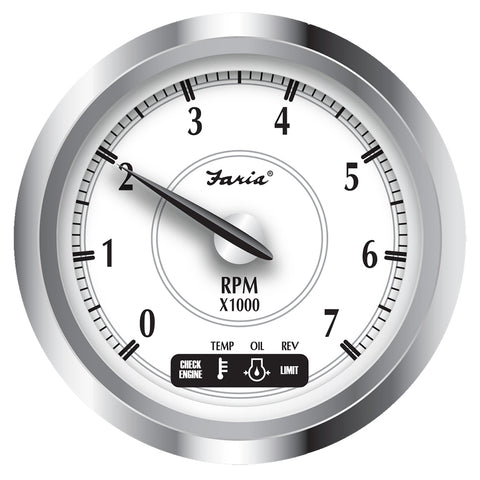 Faria Newport SS 4" Tachometer w/System Check Indicator f/Suzuki Gas Outboard - 0 to 7000 RPM [45001] - American Offshore