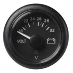 Veratron 52mm (2-1/16") Viewline Voltmeter 18-32V - Black Dial  Bezel [A2C59512458] - American Offshore