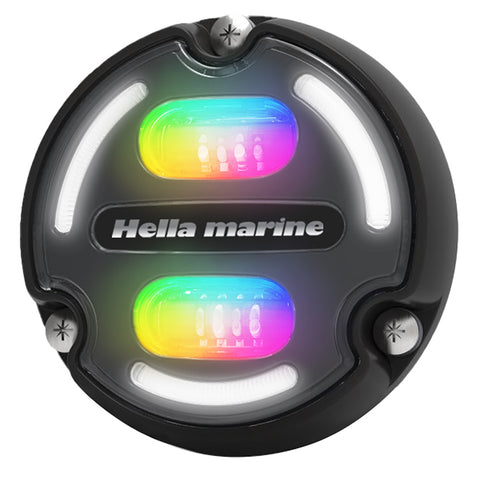 Hella Marine A2 RGB Underwater Light - 3000 Lumens - Black Housing - Charcoal Lens w/Edge Light [016148-001] - American Offshore