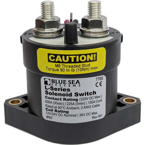 Blue Sea 7765 L-Series Solenoid Switch - 50A - 12/24V DC [7765] - American Offshore