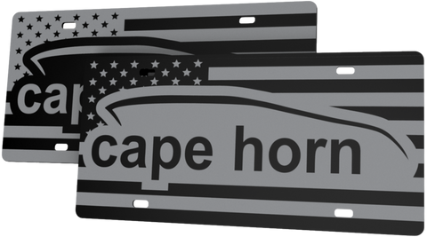 Cape Horn Boats License Plate | Black Gloss Acrylic