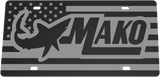 Mako Boats License Plate | Black Gloss Acrylic