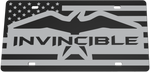 Invincible Boats License Plate | Black Gloss Acrylic
