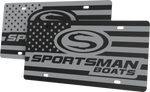 Sportsman Boats License Plate | Black Gloss Acrylic