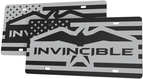 Invincible Boats License Plate | Black Gloss Acrylic