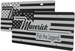 Maverick Boats License Plate | Black Gloss Acrylic