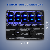 5 Gang Rocker Switch Panel (w/ Accessories)