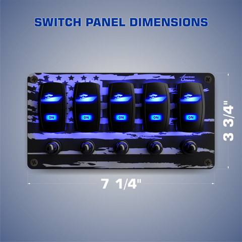 5 Gang Rocker Switch Panel | American Offshore
