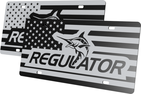 Regulator Boats License Plate | Black Gloss Acrylic