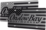 Onslow Bay Boatworks License Plate | Black Gloss Acrylic - American Offshore