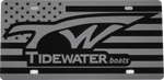 TideWater Boats License Plate | Black Gloss Acrylic - American Offshore