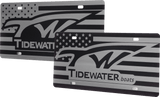 TideWater Boats License Plate | Black Gloss Acrylic - American Offshore