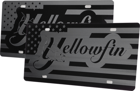 Yellowfin Boats License Plate | Black Gloss Acrylic - American Offshore